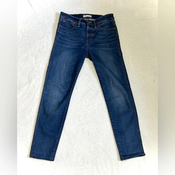 Madewell Medium Wash 9” High-Rise Skinny Jean - 29 - Picture 2 of 11